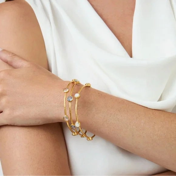 JULIE VOS AUTHENTIC RARE LUXURY MINIMALIST RETRO SUMMER SPRING AMETHYST BANGLE - Picture 3 of 17